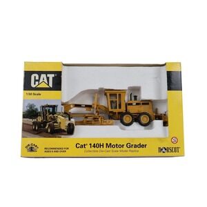 Norscot CAT 140H Motor Grader 1:50 Diecast Road Grader Model Yellow Boxed